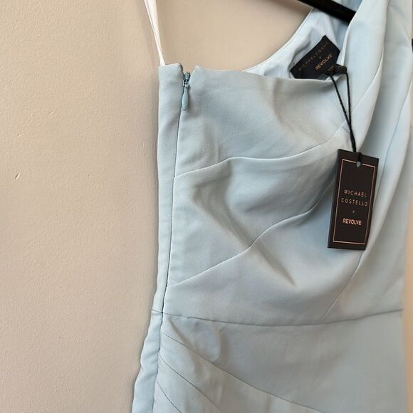 Nwt-Michael Costello X Revolve Ava Dress In Ice Blue - Picture 7 of 12